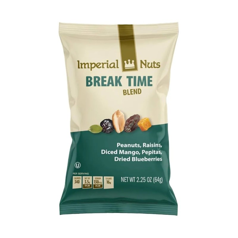 9x Imperial Nuts Break Time Blend New Sealed Bulk Snack Variety Lot 2.25oz