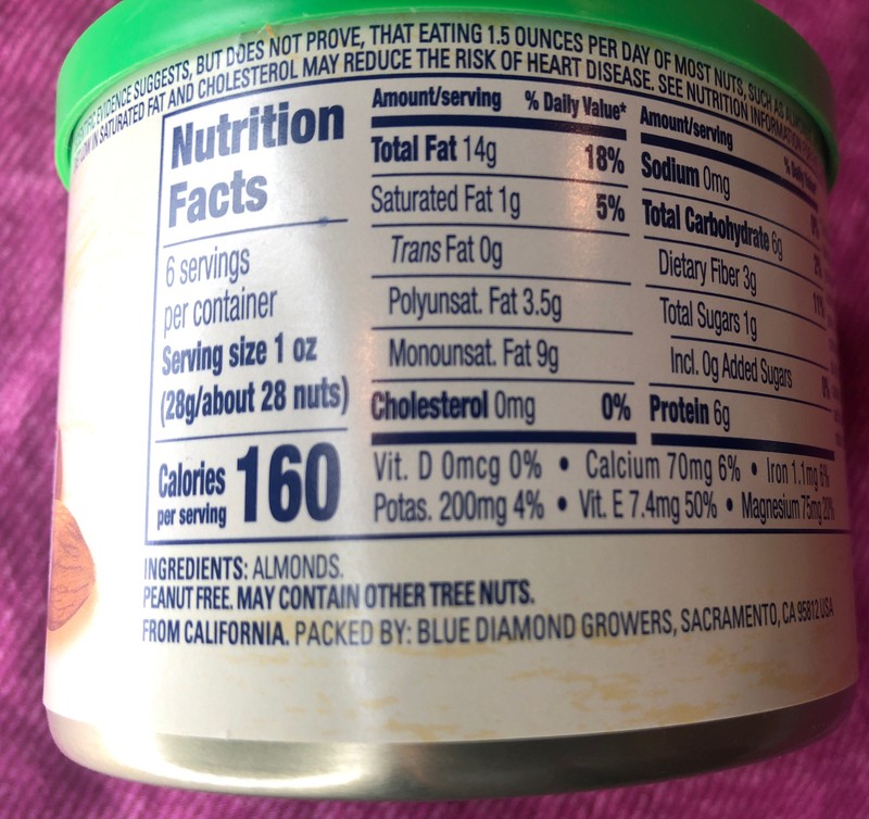 Blue Diamond Almonds, Whole Natural, Cholesterol Free, 6 ounces (bb 3/3/2025) gallery