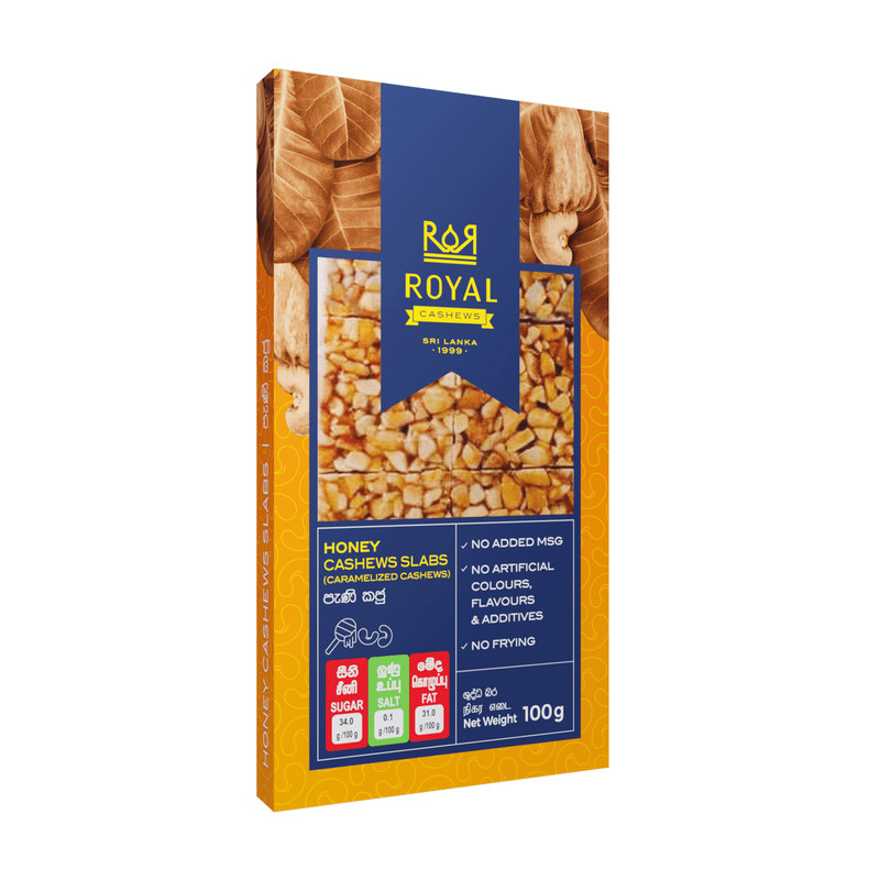 Honey Cashews Slabs Caramelized Cashew Ceylon Whole Fresh Taste Premium Quality