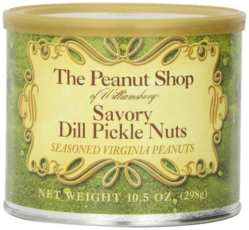 The Peanut Shop of Williamsburg Savory Dill Pickle Nuts, 10.5-Ounce Tin gallery