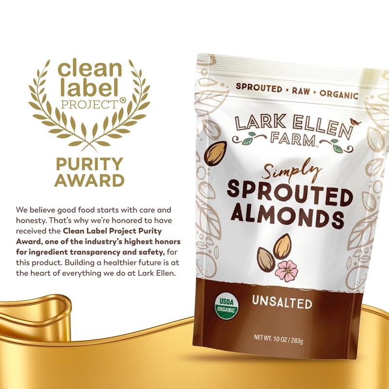 Lark Ellen Farm Raw Almonds, Sprouted Unsalted, Steam Pasteurized, Certified ... gallery