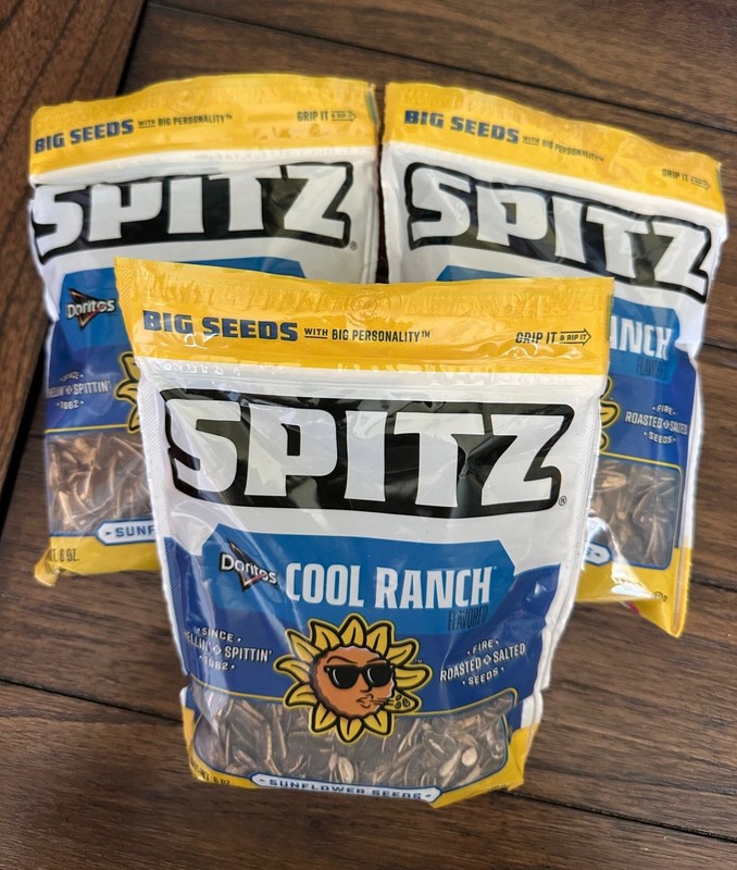 3 bags Spitz Doritos Cool Ranch Sunflower Seeds Exp 7/14/26