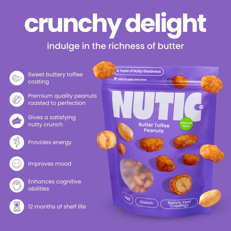 Butter Toffee Peanuts - 1 lbs of Crunchy, Candied Peanuts for Snacking - Swee... gallery