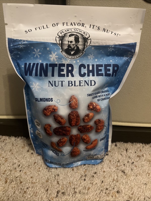 Pear’s Snacks Winter Cheer Nut Blend 22 Ounce Bag EXP 11/2026