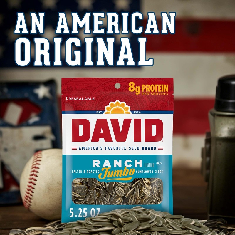 David Seeds Roasted And Salted Ranch Jumbo Sunflower Seeds Keto Friendly 5.25 gallery