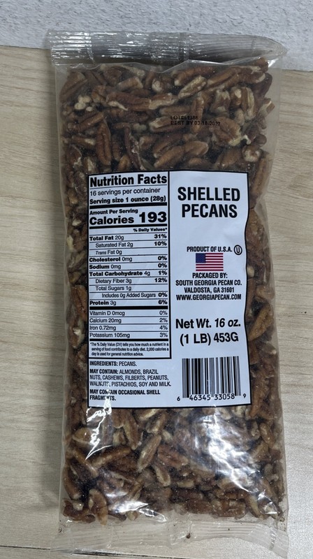 1lb SHELLED PECANS BY SOUTH GEORGIA PECAN CO. gallery