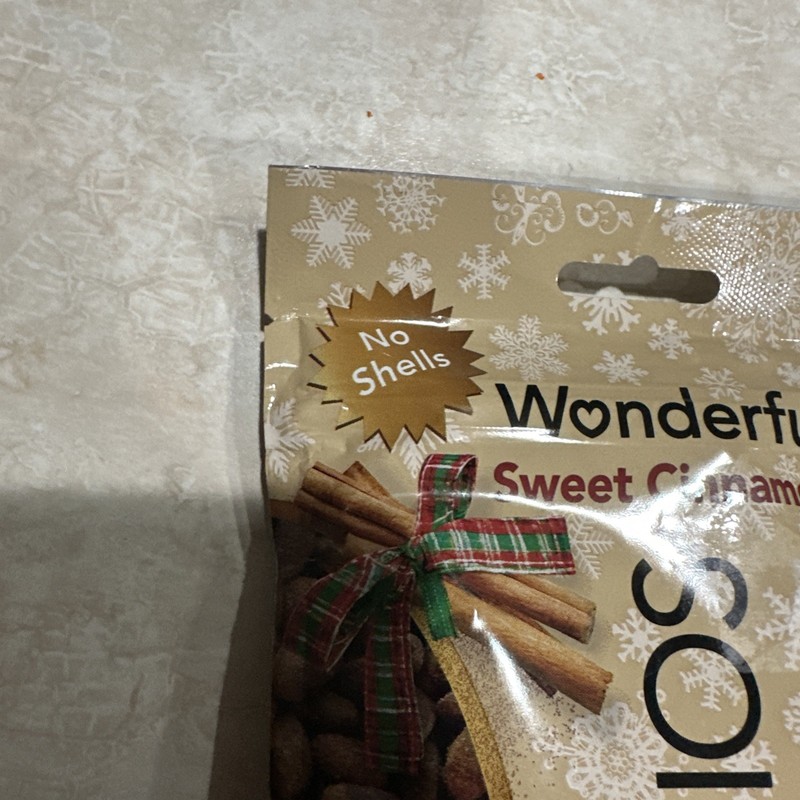 Wonderful 5.5 oz. SWEET CINNAMON Pistachios Holiday No Shells ** BB 10/2025 ** gallery
