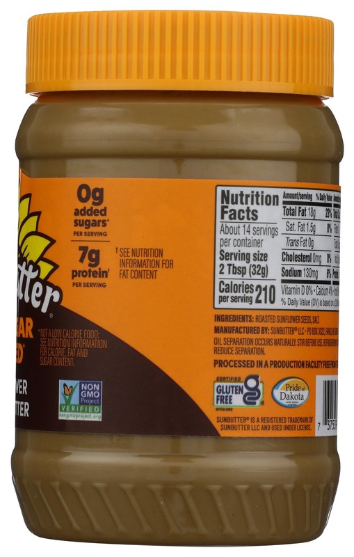Sunbutter Sunflower Seed Butter No Sugar Added 16 Ounce Jar Seeds Oz 6 Pack gallery