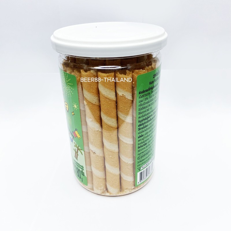 WAFER ROLL FILLED WITH THAI TEA FLAVOUR CREAM PAPLEM BRAND 180g gallery