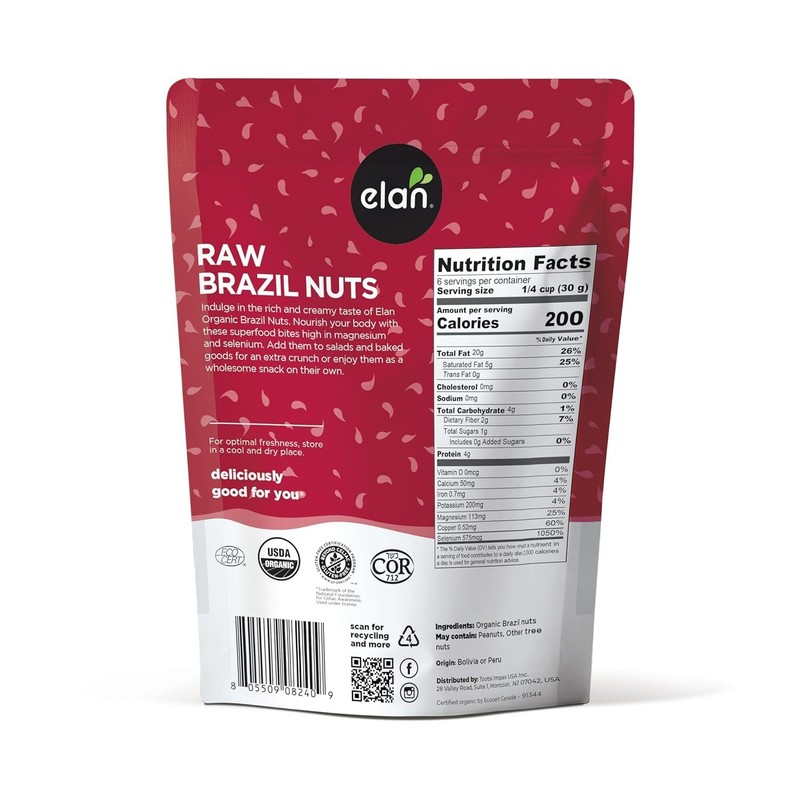 Organic Raw Brazil Nuts Whole No Shell Non-gmo Vegan Gluten-free Kosher 6.5oz gallery
