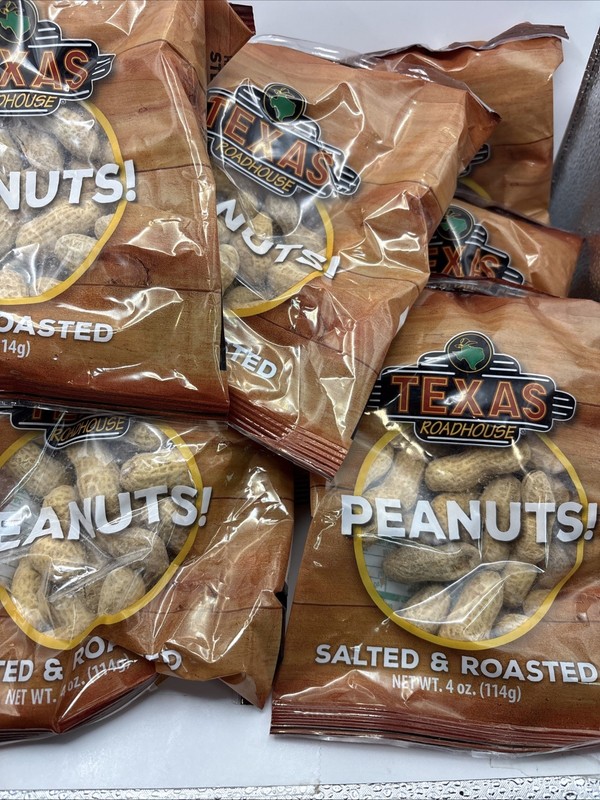 11 Sealed Bags Of Texas Roadhouse Salted & Roasted Peanuts Net WT 4.0 Oz (114g) gallery