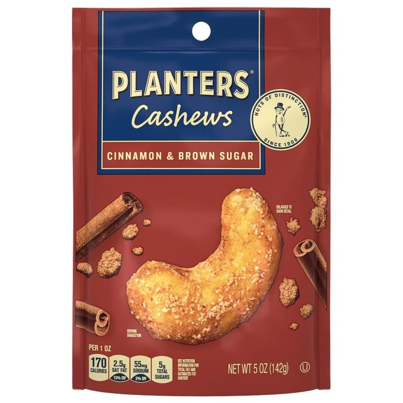 Roasted Cinnamon Brown Sugar Cashews Plant Based Protein Snack 5 oz 4 Pack gallery
