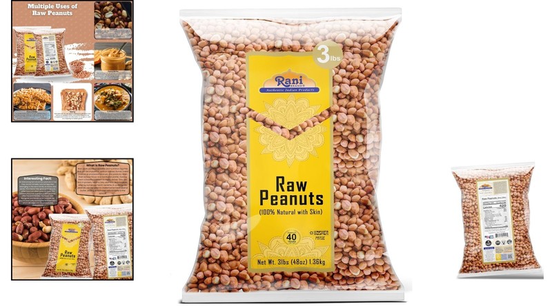 Rani Raw Whole Peanuts 48oz - All Natural, & Kosher - Spanish Grade gallery