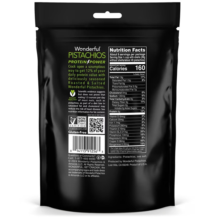 Wonderful Pistachios, In-Shell Roasted & Salted Nuts, 16 Ounce Bag (Pack of 2) gallery