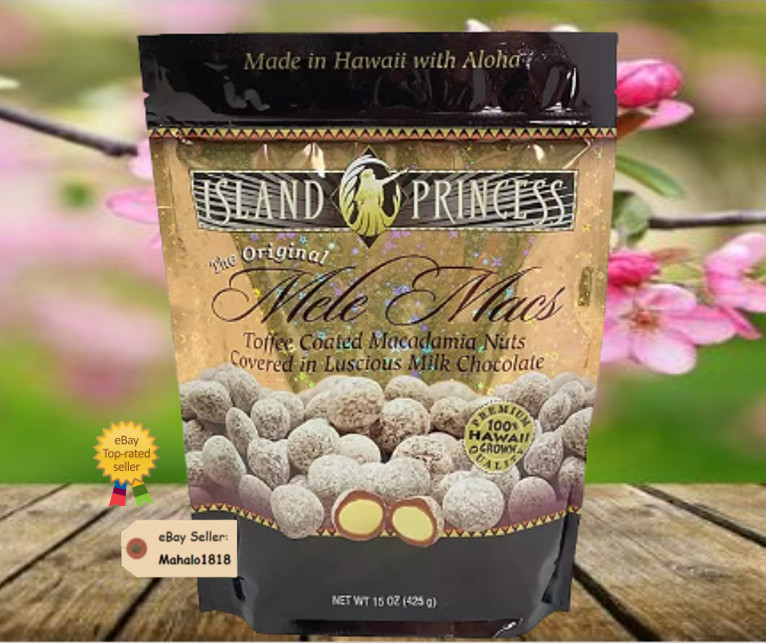 Two (2) Island Princess Toffee Coated Macadamia Nuts 15 oz each made in Hawaii gallery