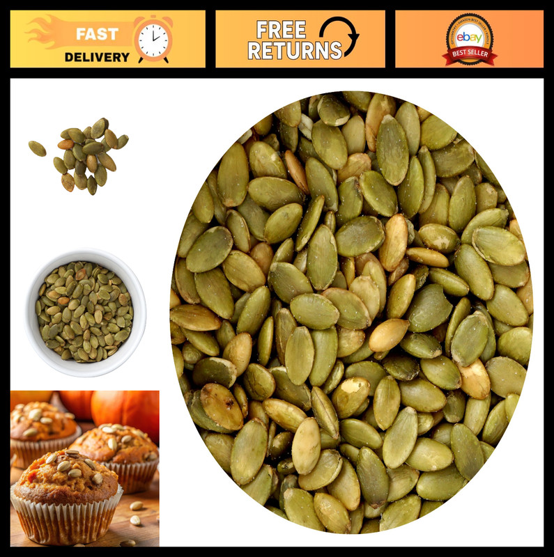 Roasted & Salted Pumpkin Seeds (Pepitas) – 3 lb Bulk Bag, No Shell, Healthy Snac