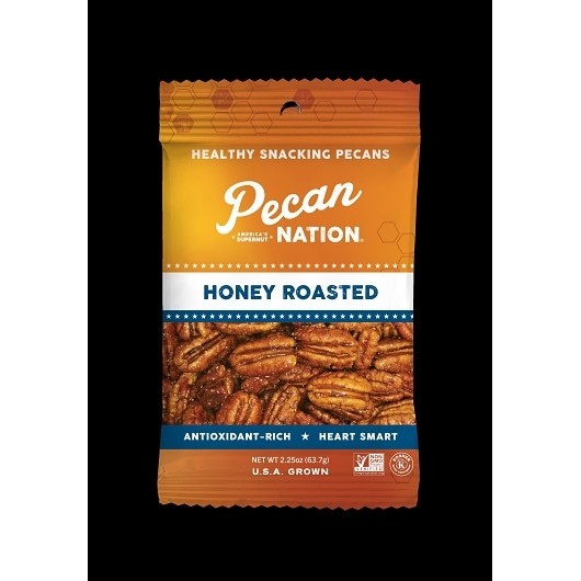 Pecan Nation Honey Roasted Pecans, 2.25 Ounce, 8 Per Pack, 3 Per Case