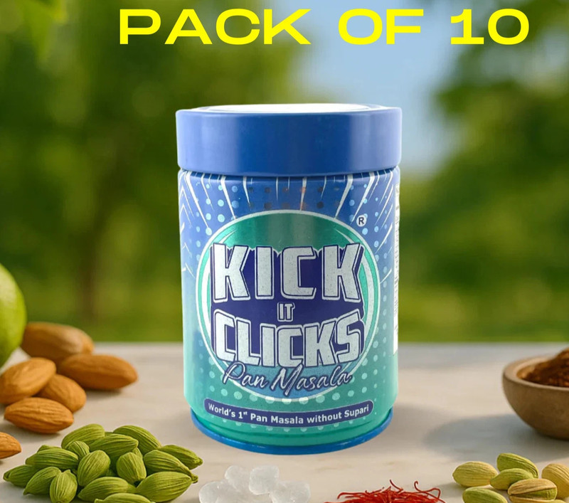 Kick It Clicks Masala Sugar-Free Herbal 10 Packs in Box Free Shipping