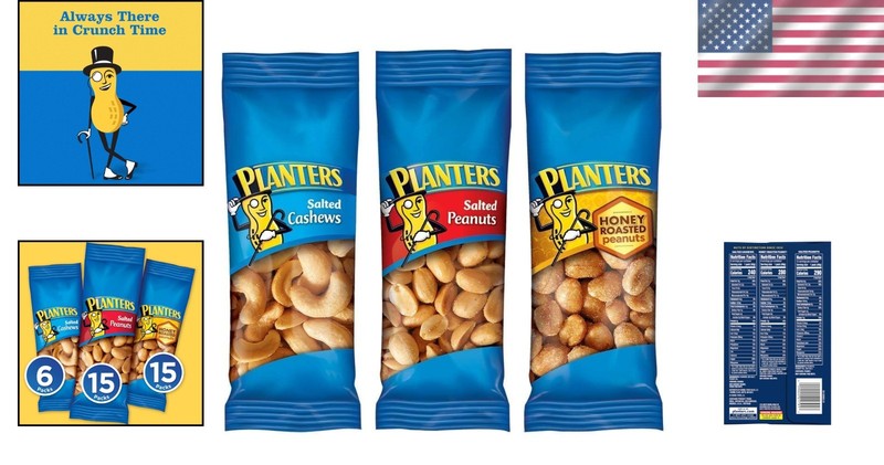 Kosher Variety Snack Pack – Salted Cashews, Peanuts & Honey Roasted Peanuts gallery