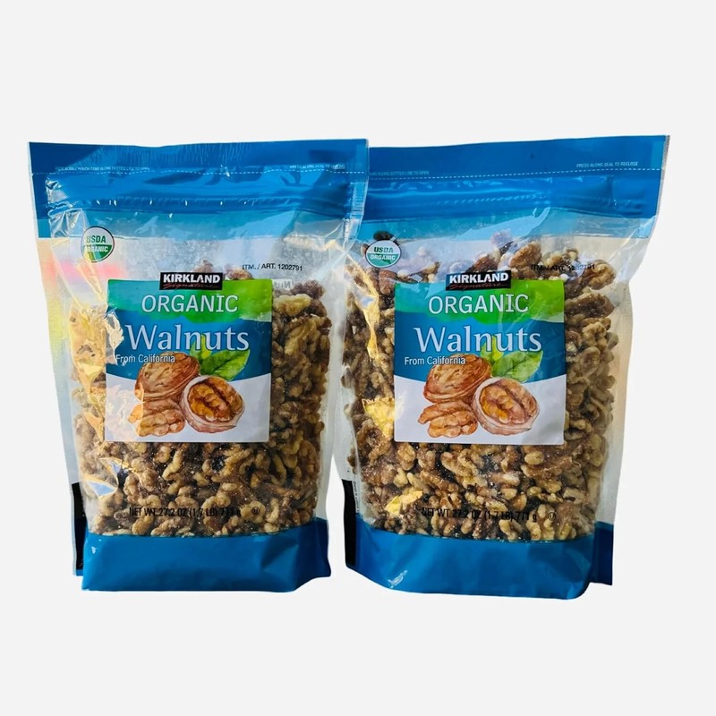 Kirkland Signature Organic Walnuts 1.7 LB Each Pack 2 Packs