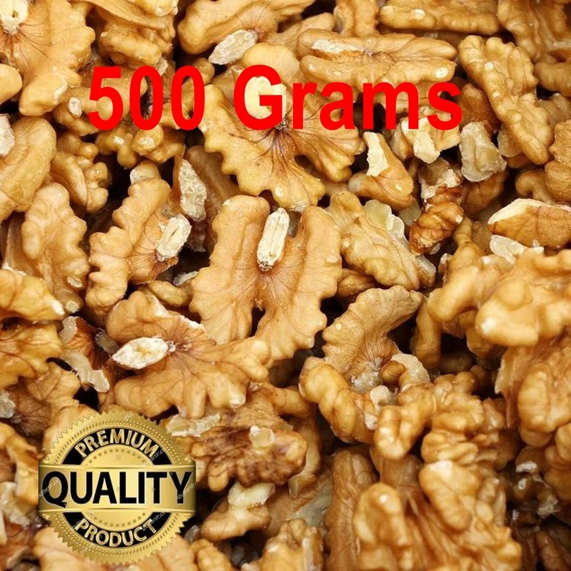 500g Premium Raw Walnut Halves – 1.1lb Fresh Natural Shelled Walnuts Bulk Pack