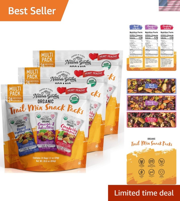 72 Individual Organic Trail Mix Snacks – Healthy, Delicious, and Budget-Friendly