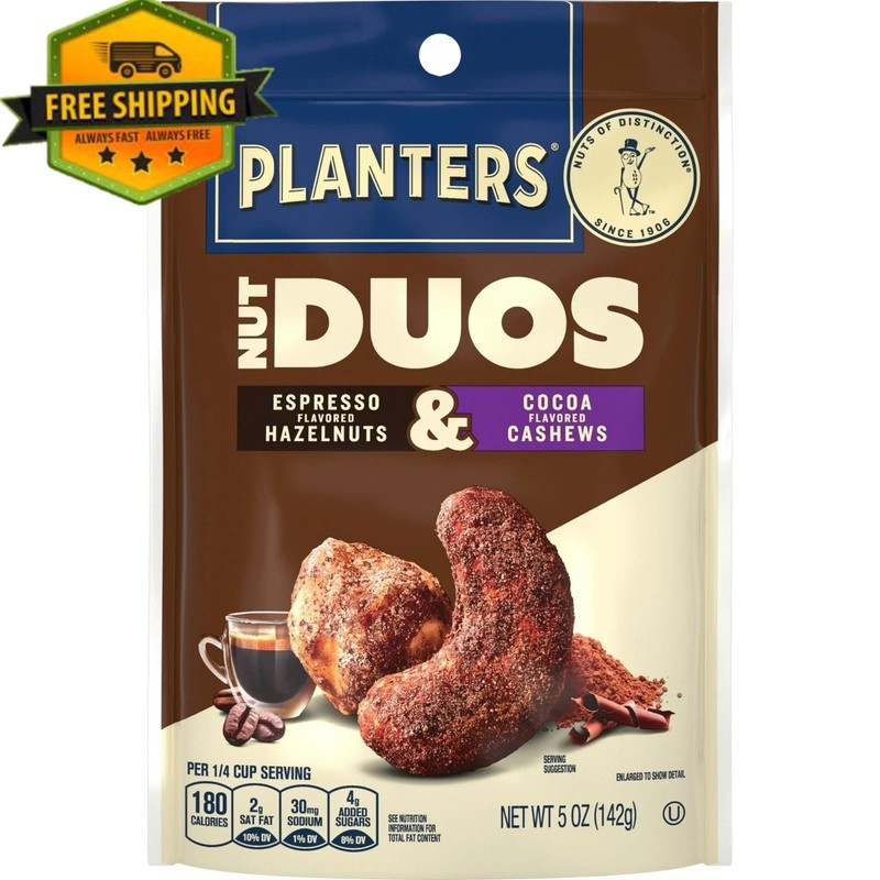 PLANTERS Nut Duos Cocoa Cashew & Espresso Hazelnut (5 oz)