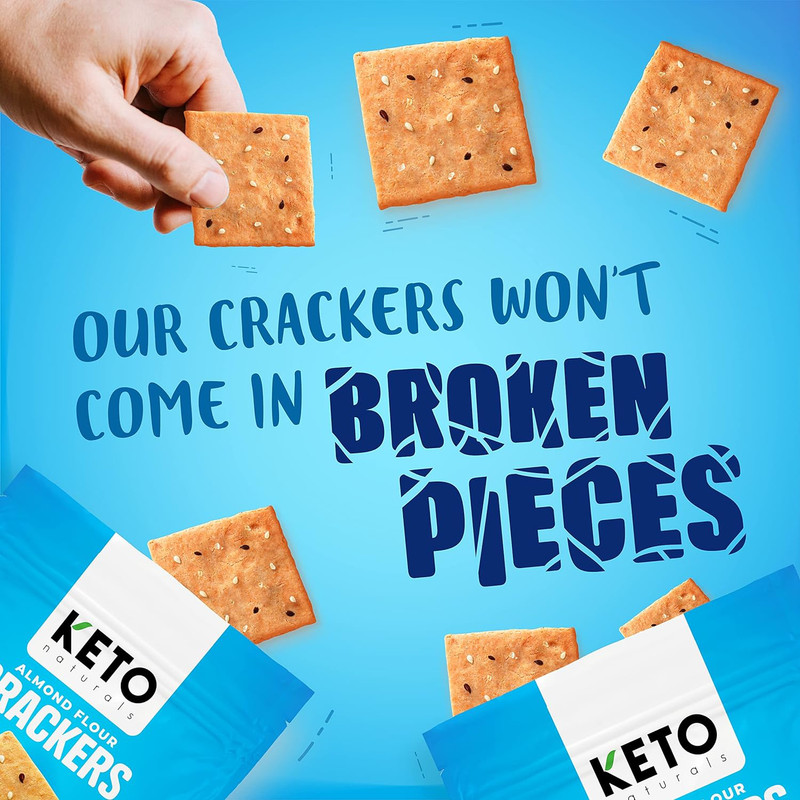Keto low carb crackers Sea Salt Keto friendly zero carb no sugar added gluten 3 gallery