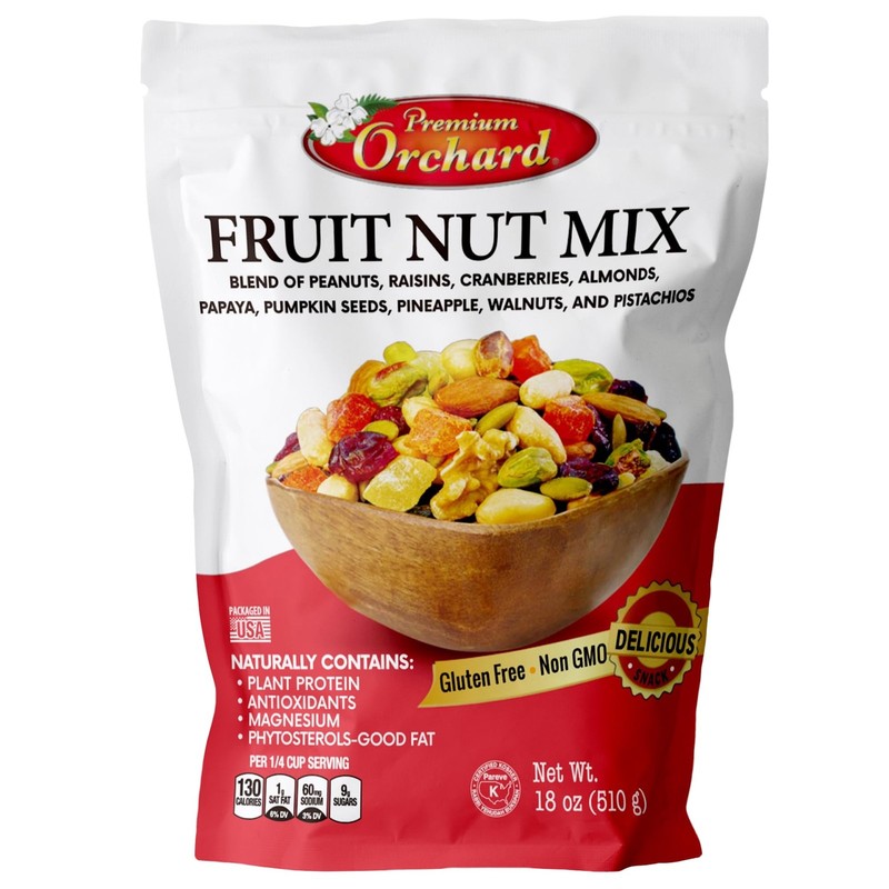 FRUIT NUT MIX TRAIL MIX by - Gourmet Trail Mix Bulk Blend of Mixed Nuts & Dri...