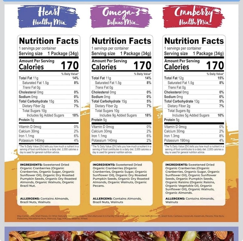 Organic Trail Mix Snack Packs 24 ct 1.2 oz Healthy Nuts & Fruit Bulk gallery