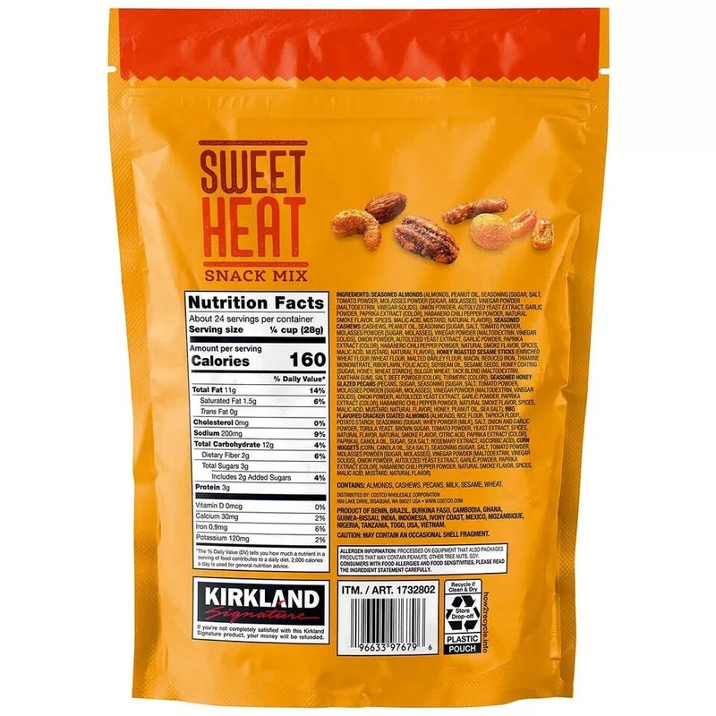 3 PACK - Kirkland Signature Sweet Heat Snack Nut Mix 24 Ounce gallery