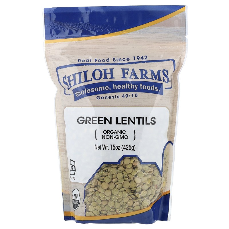 Organic Green Lentils, 15 oz (425 g)