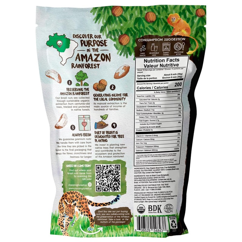 Snack The True Organic Brazil Nuts 15 oz – Raw and Unsalted – – Healthy-Rich ... gallery