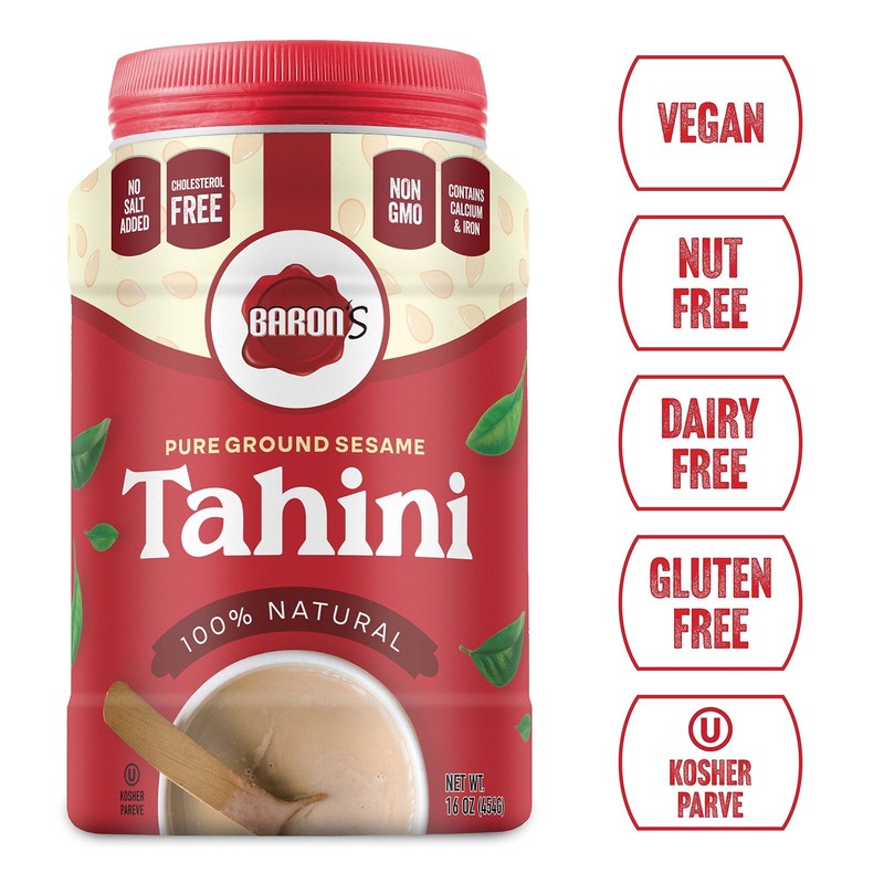 Baron's Kosher 100% Pure Ground Sesame Tahini 16-ounce Jars (1 Pound (Pack of... gallery