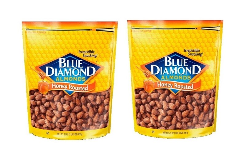 Honey Roasted Almonds - Blue Diamond 2-Pack (25 oz) | Resealable Snack Bags gallery
