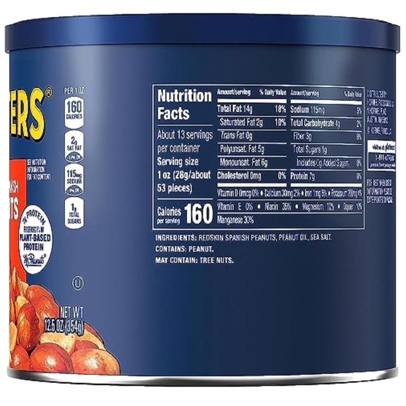 Spanish Peanuts with Sea Salt, 12.5 oz x6, Resealable
