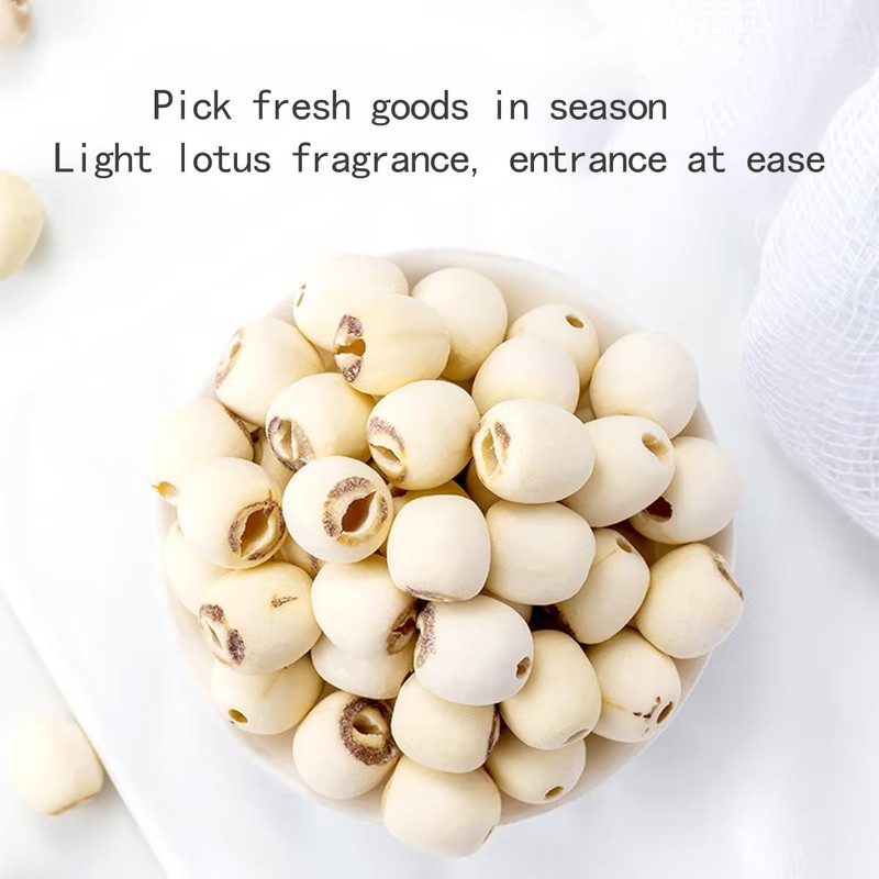Dried Lotus Seeds 1lb White Lotus Seed without Cores Cooking Porridge and Sou... gallery