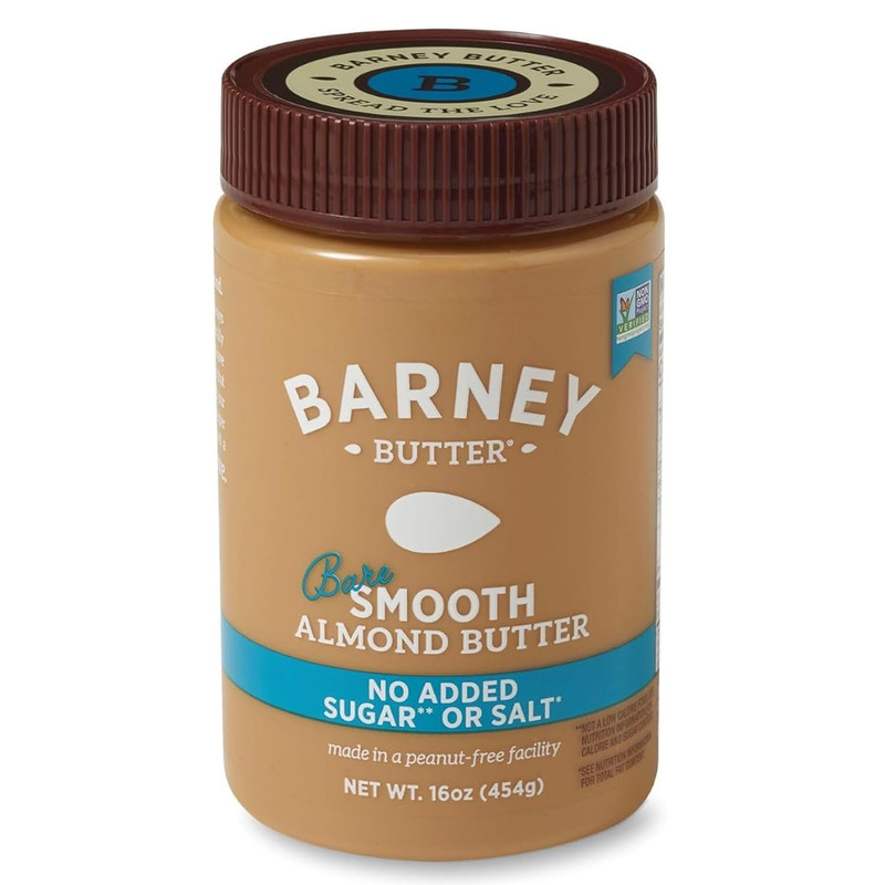Almond Butter, Bare Smooth, 16 Ounce Jar, No Added Sugar or Salt, Skin-Free Almo