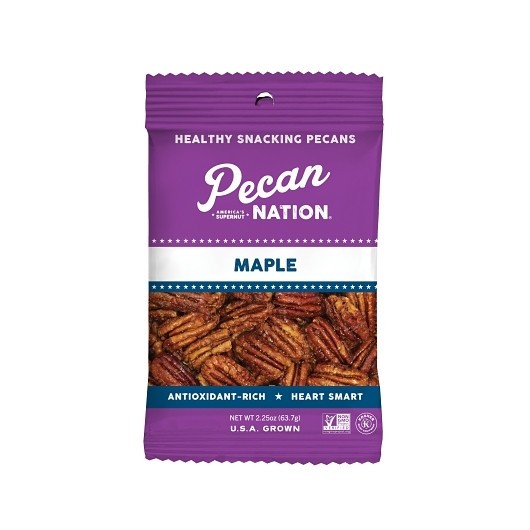 Pecan Nation Maple Pecans, 2.25 Ounce, 8 Per Pack, 3 Per Case