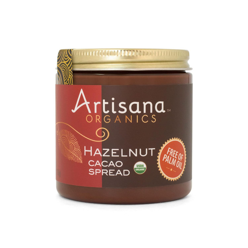 9.5 Oz Organic Hazelnut Cacao Spread No Palm Oil Sweetened with Coconut Sugar