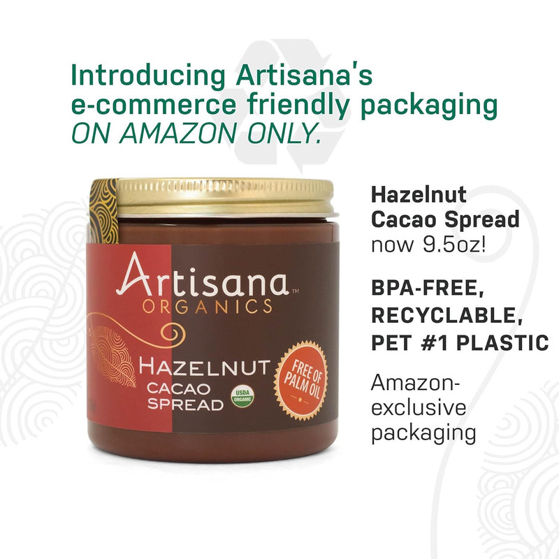 9.5 Oz Organic Hazelnut Cacao Spread No Palm Oil Sweetened with Coconut Sugar gallery