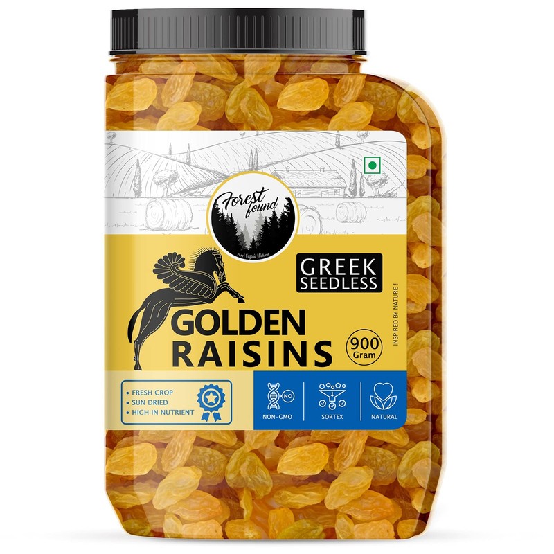 Forest Found Golden Seedless Raisins 900g | Dried Kishmish No Seeds