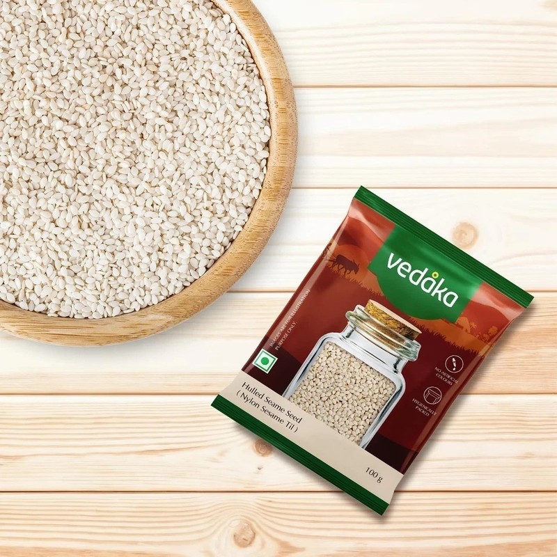 Amazon Brand Vedaka Hulled Seame Seed 100 G Nylon Sesame Til G213 gallery