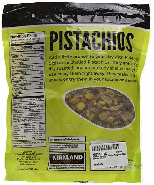 4 Packs Kirkland Signature Shelled Pistachios Roasted & Salted 24 oz Each Pack gallery