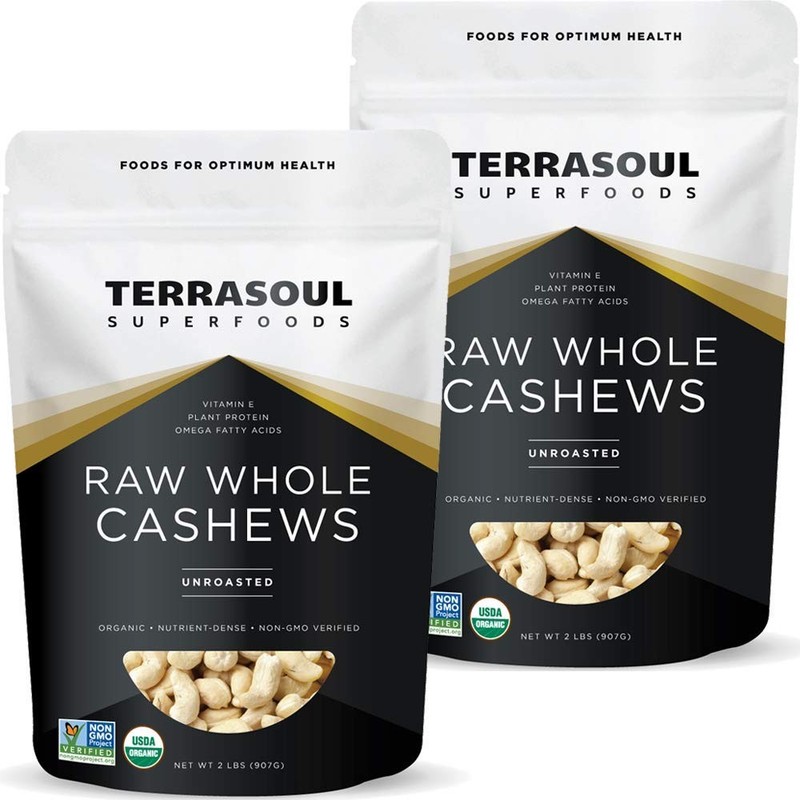 Organic Raw Cashews, 4 Lbs (Pack of 2), Premium Quality for Snacking, Baking,...