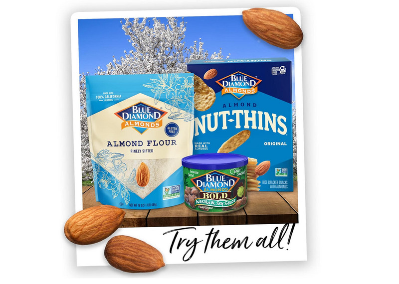 New - Blue Diamond Almonds Snack Nuts, 6 Oz, Resealable Can, Select Flavor., gallery
