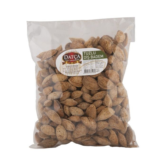 ORGANIC DATCA MEDITERRANEAN SALTED ROASTED ALMONDS 500 G (1.1 lb) NON-GMO VEGAN
