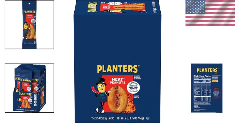 Spicy Hot Peanuts, 2.25 oz, 15-Pack - Crunchy Snack Packs gallery
