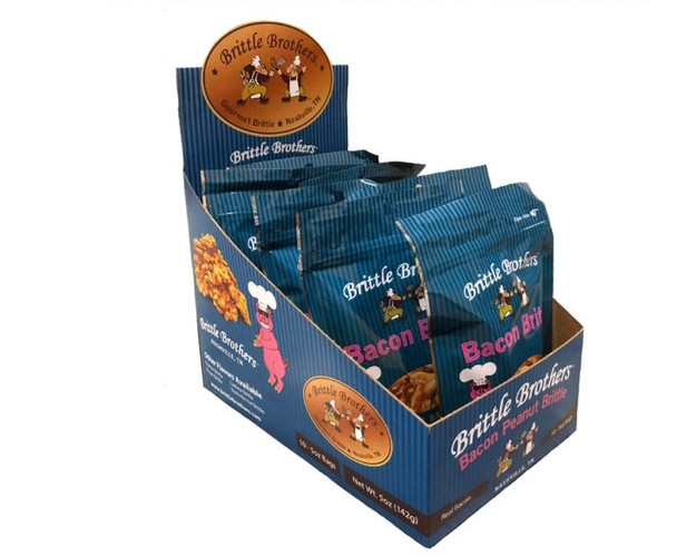 Brittle Brothers BACON Peanut Brittle 5oz resealable Bag ( 1 bag )