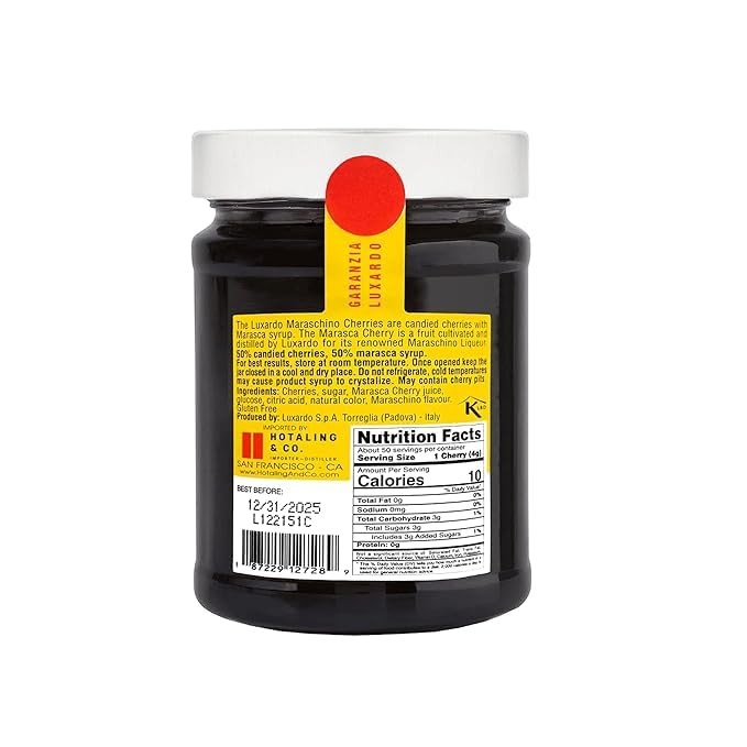 Luxardo Gourmet Cocktail Maraschino Cherries | 14.1 Ounce (Pack of 2), Red gallery